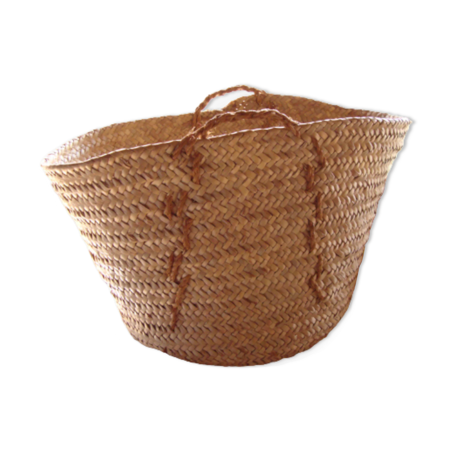 Vintage laundry basket with handles
