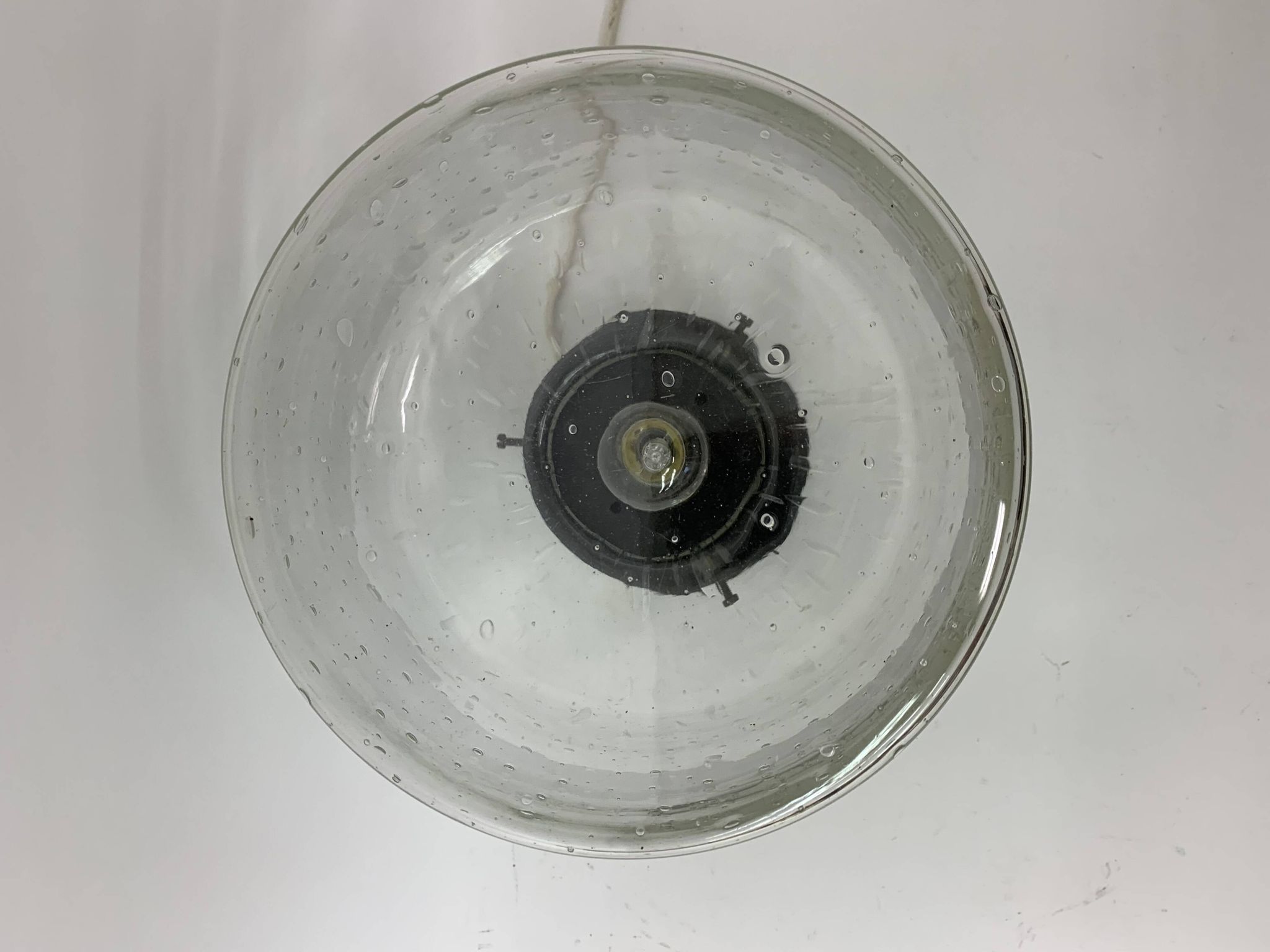 Plafonnier en verre design du milieu du siècle, années 1960