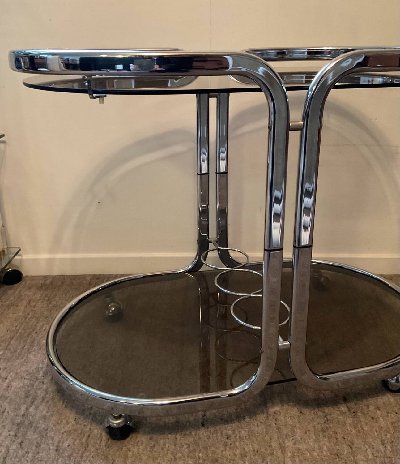 70s bar trolley on wheels