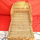 Méridienne en osier vintage