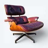 Burgundy Herman Miller Original Rosewood Eames Lounge Chair and Ottoman