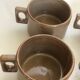 Ensemble de 6 tasses et soucoupes en grés
