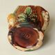 Old Tobacco Pot Janiform Head - Majolica Barbotine 19th Century - Medieval Style