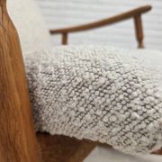 1970s, Scandinavian design, high-backed rocking chair, reupholstered.