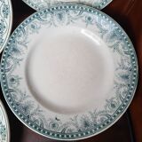 Set of 5 Terre de Fer plates 1900 Wilbur and St Amand