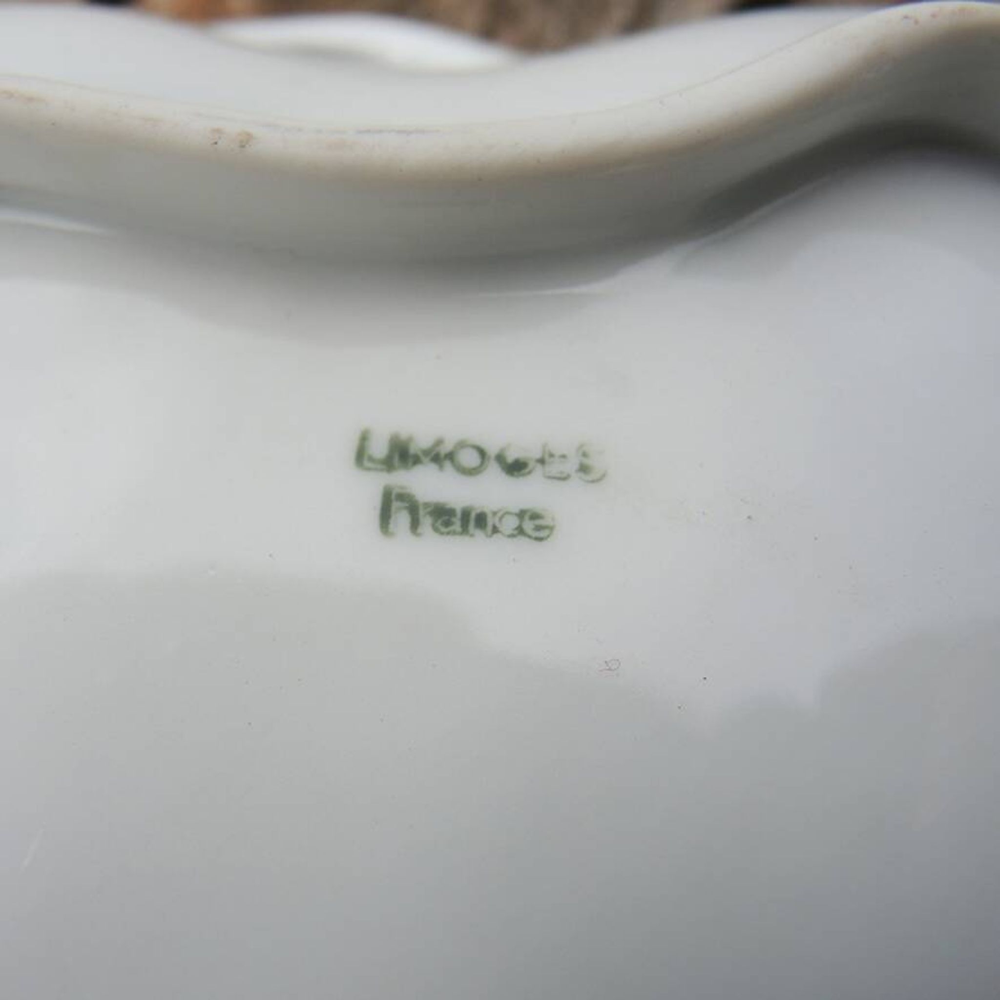 Ancienne coupelle mésange en porcelaine de Limoges