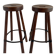 Paire de tabourets en bois massif