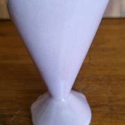 Petit vase rose forme drapée vintage