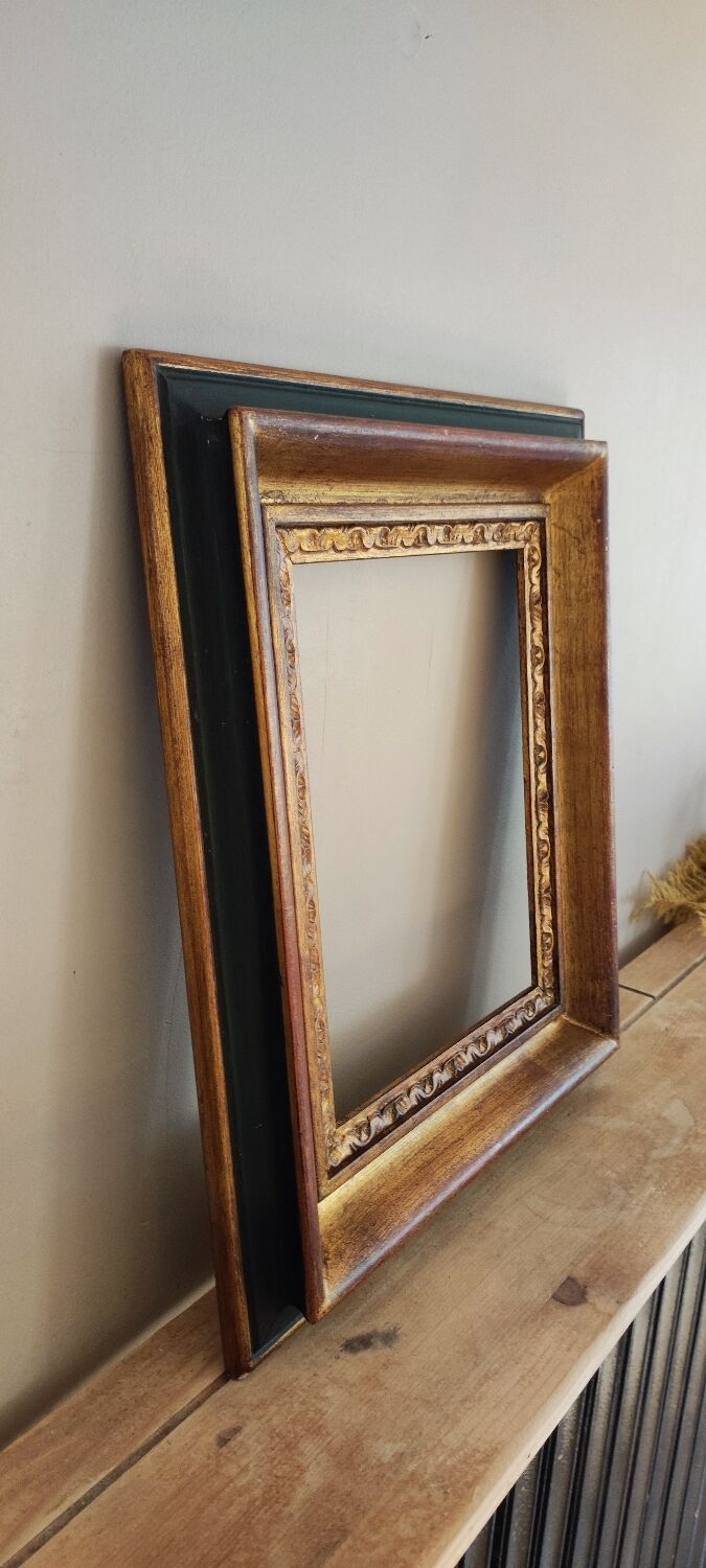 Cadre doré style barbizon en bois