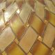 Large vintage pendant lamp in mother-of-pearl and brass