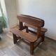 Brutalist wooden bench from the 60s