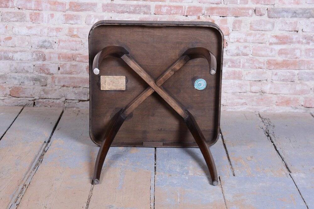 Art Deco Spider Table in Oak by J. Halabala for Up Závody, 1940s