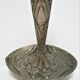 Lampe art déco bronze patine gris argent
