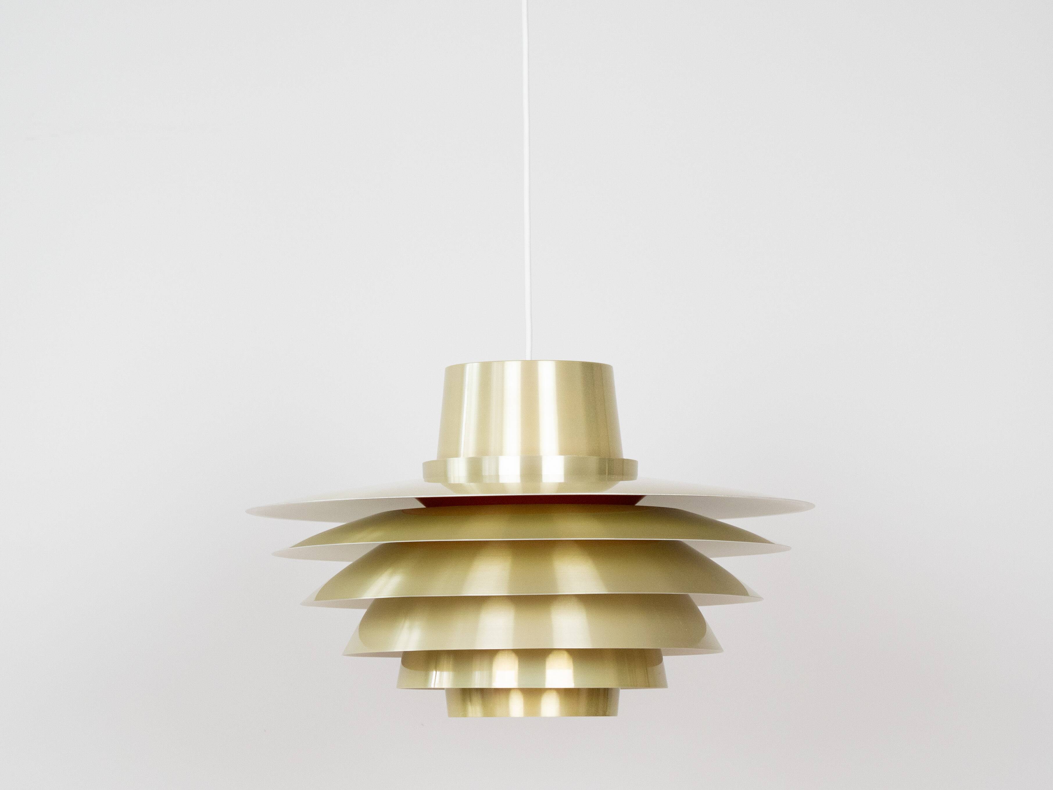 Suspension vintage danoise XL Vérone par Svend Middelboe, Nordisk Solar, 1962