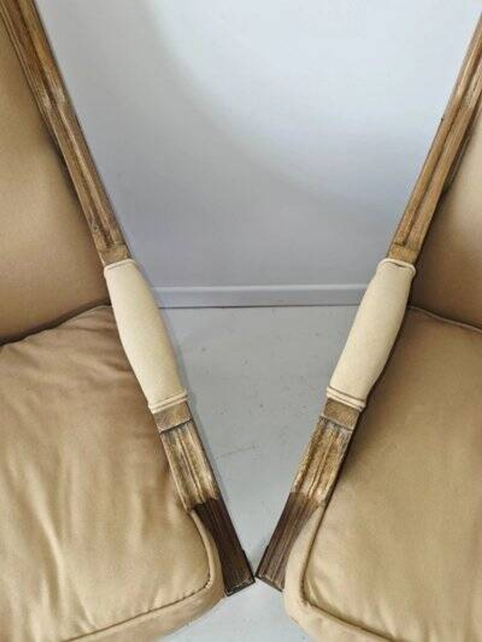 Pair of French antique Louis XV style armchairs (cane back armchairs)