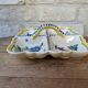 Old ceramic compartment plate HB Henriot Quimper