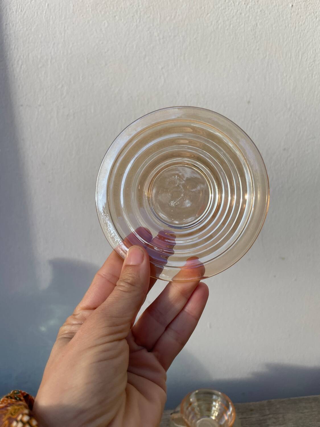 5 tasses à café en verre italiennes fumées Gondolo 