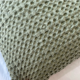 Khaki green embossed cushion
