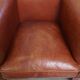 Cowhide Leather Club Armchair in a Cognac Color