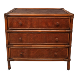 Commode bois et cannage