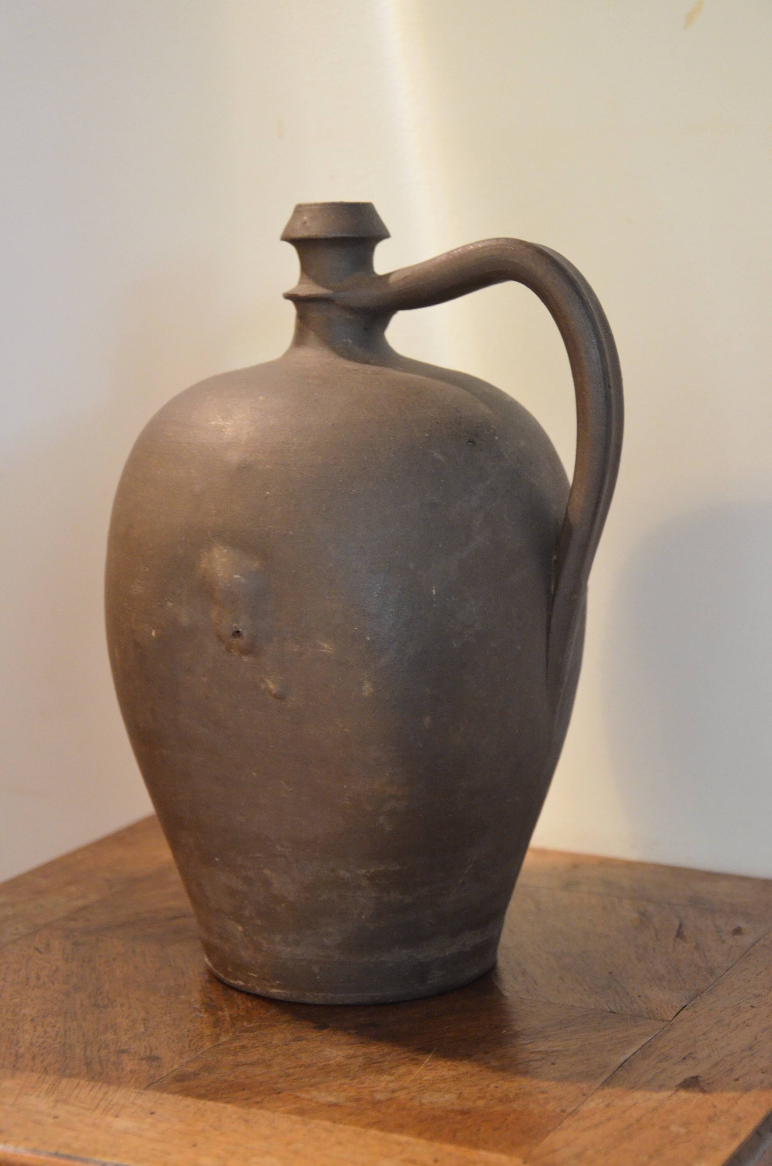 Brown terracotta jar