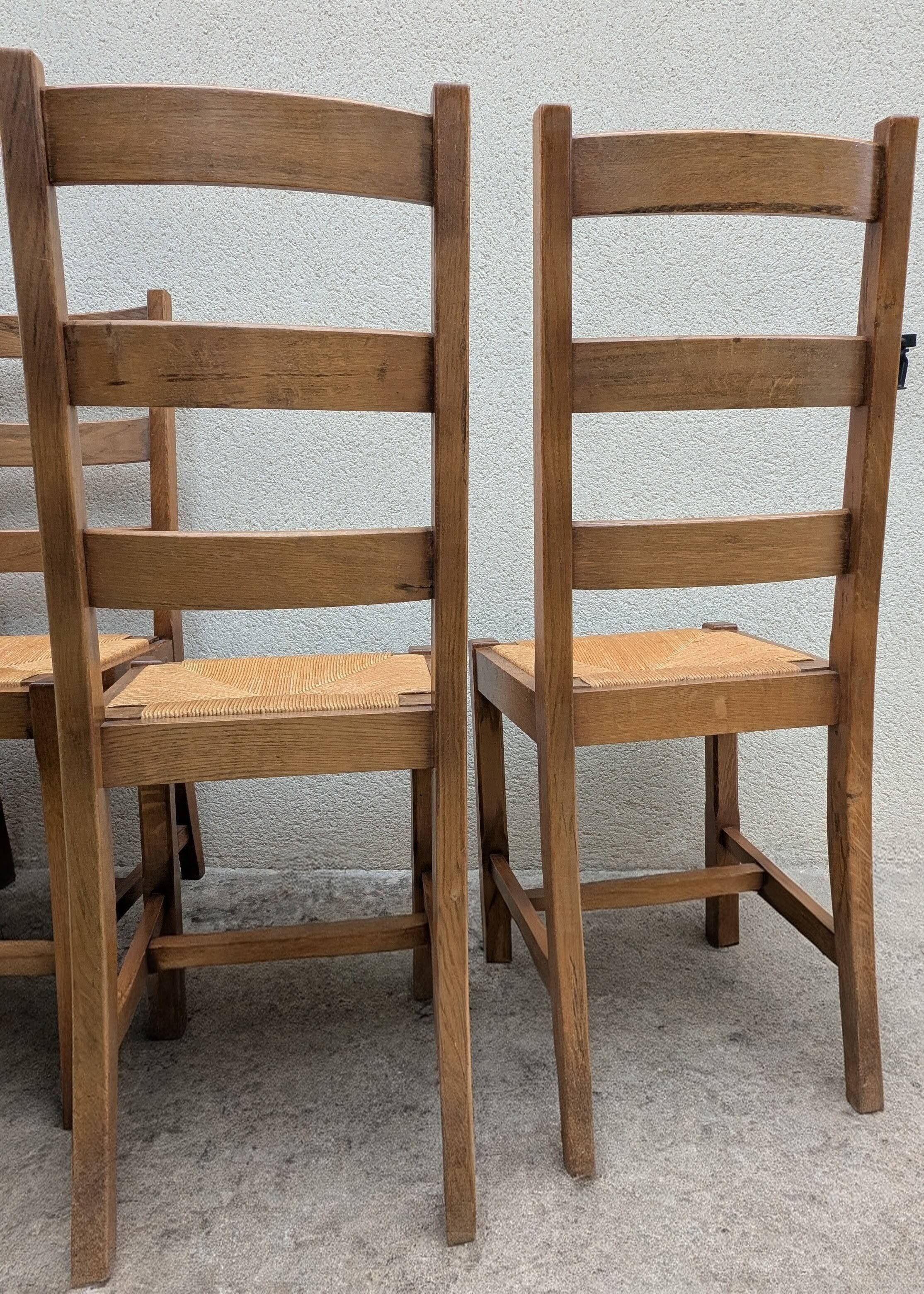 rustic solid oak chairs
