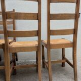 rustic solid oak chairs