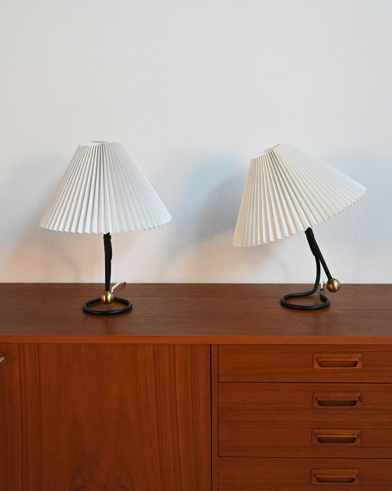Pair of “Kip-Lamp” lamps by Kaare Klint for Le Klint, 1940s