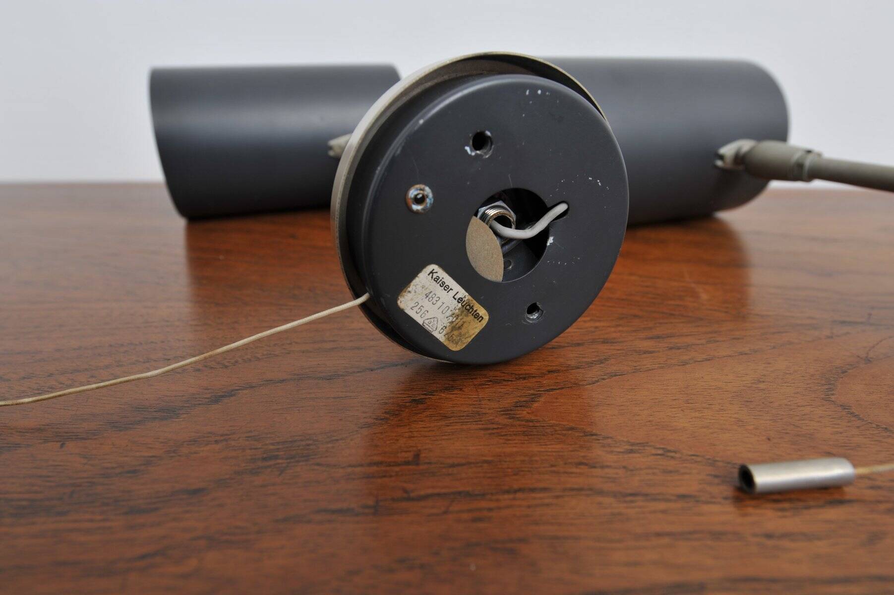 Set of 2x Black wall lamps by Kaiser Idell / Kaiser Leuchten, 1960s
