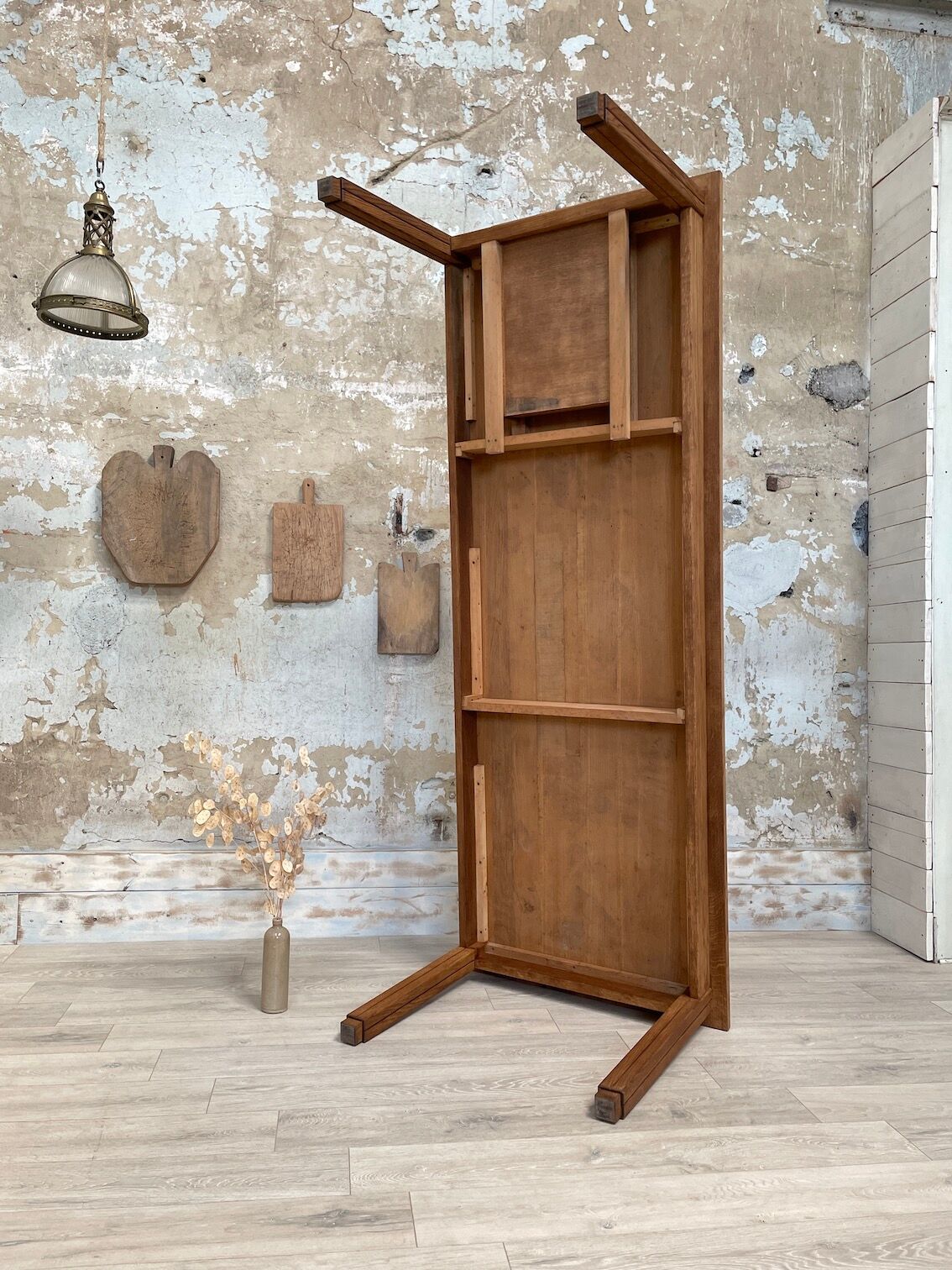 Solid oak dining table