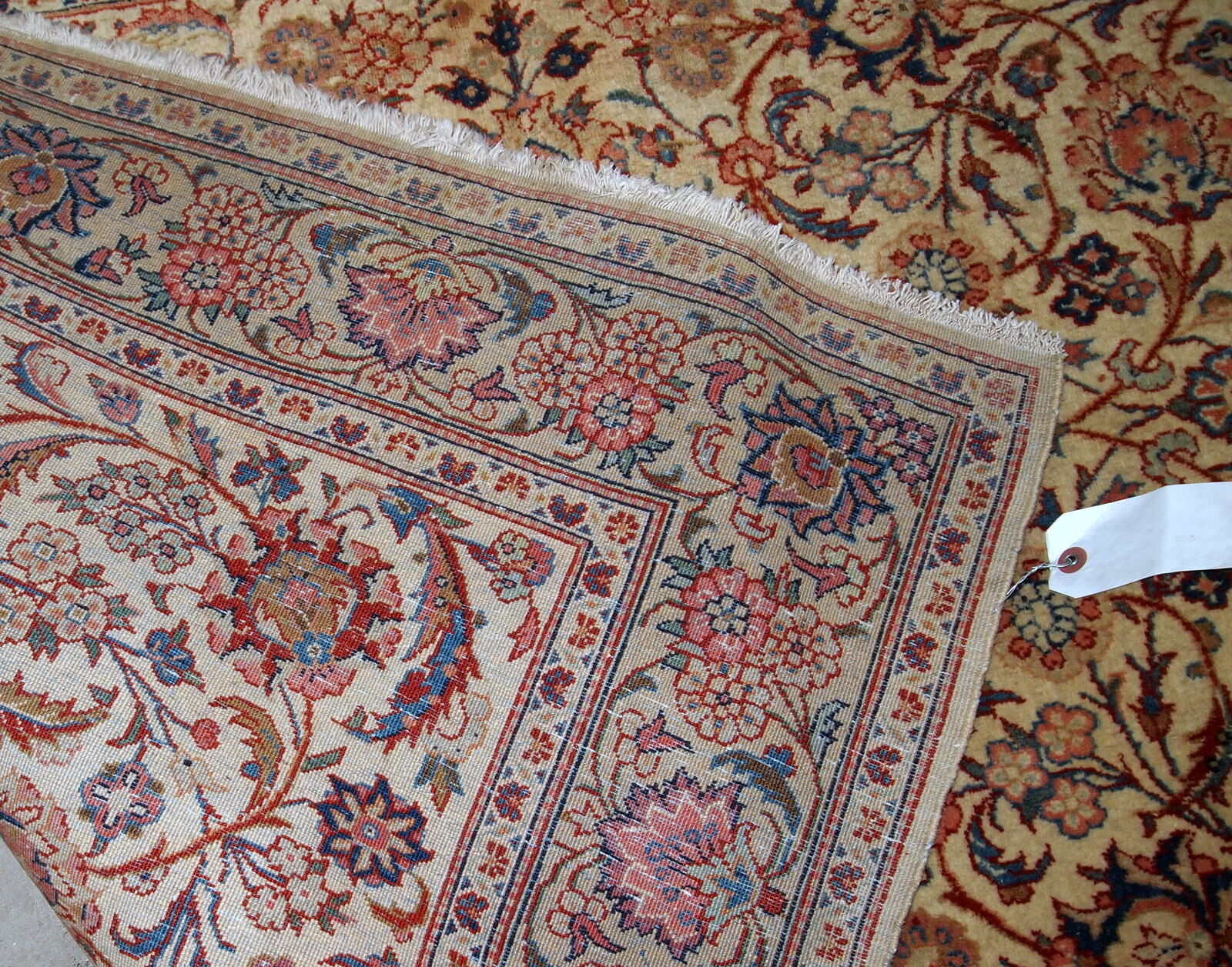 Former carpet Persian Kashaan done hand 125cm x 192cm 1910 s