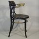 Office Armchair No. 6 E ZP by Fischel, 1910, Bistro type, wooden seat