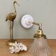 Vintage art deco frosted glass tulip wall light