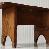 Tabouret / banc de ferme XS en bois massif ancien