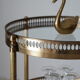 Pair of round old brass glass desserts