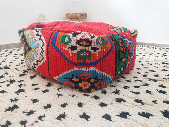 Pouf tapis marocain 60x60x27cm