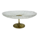 Mid-century design centrepiece crystal and brass bowl, 1960s