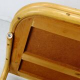 1950s mid century trolley serving cart bamboo wicker black formica