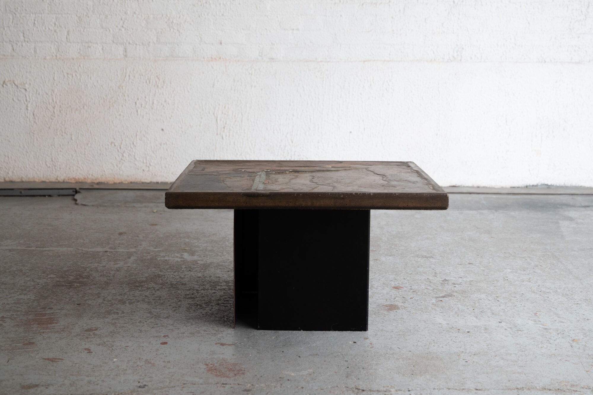 Brutalist coffee table by Paul Kingma