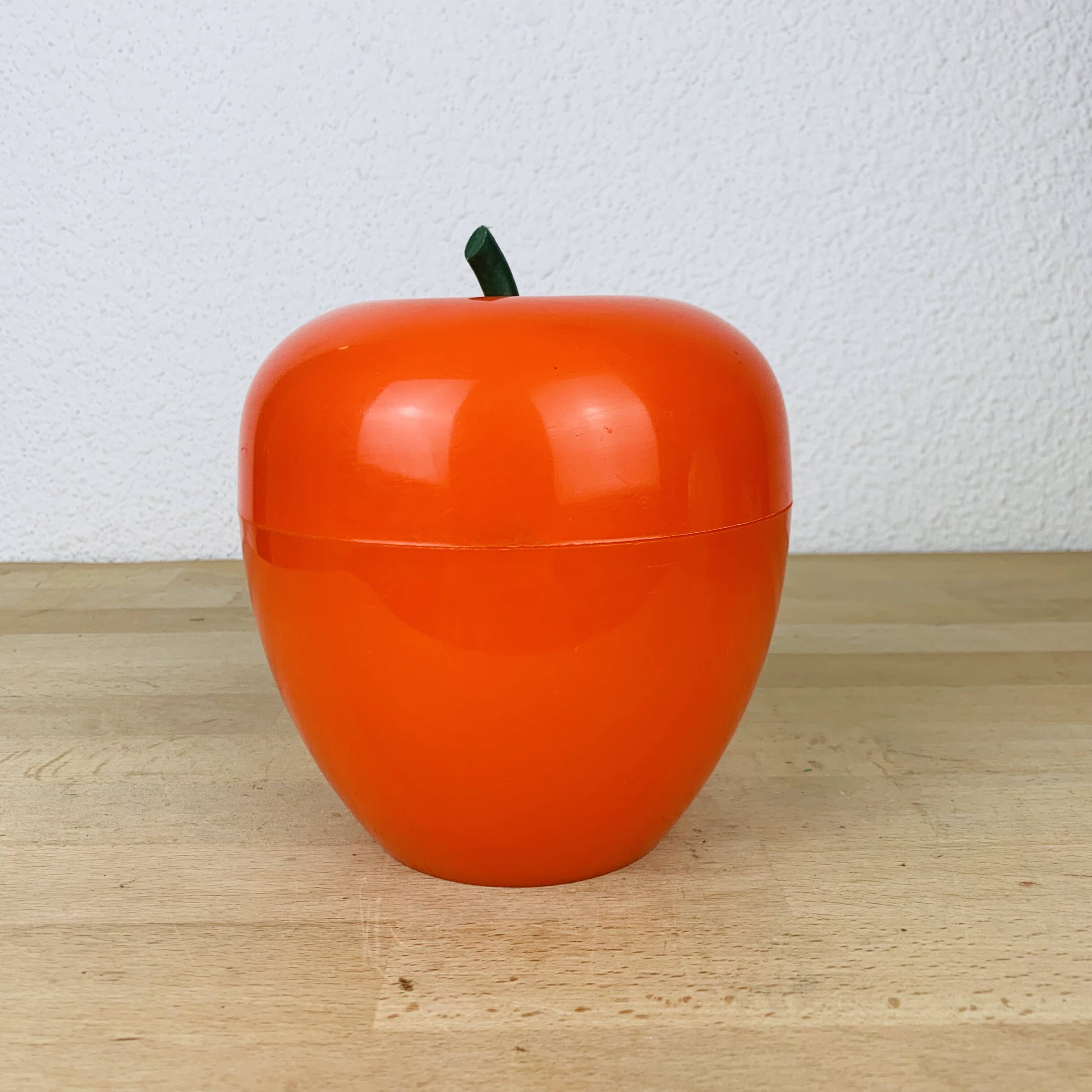 Seau à glace pomme orange vintage