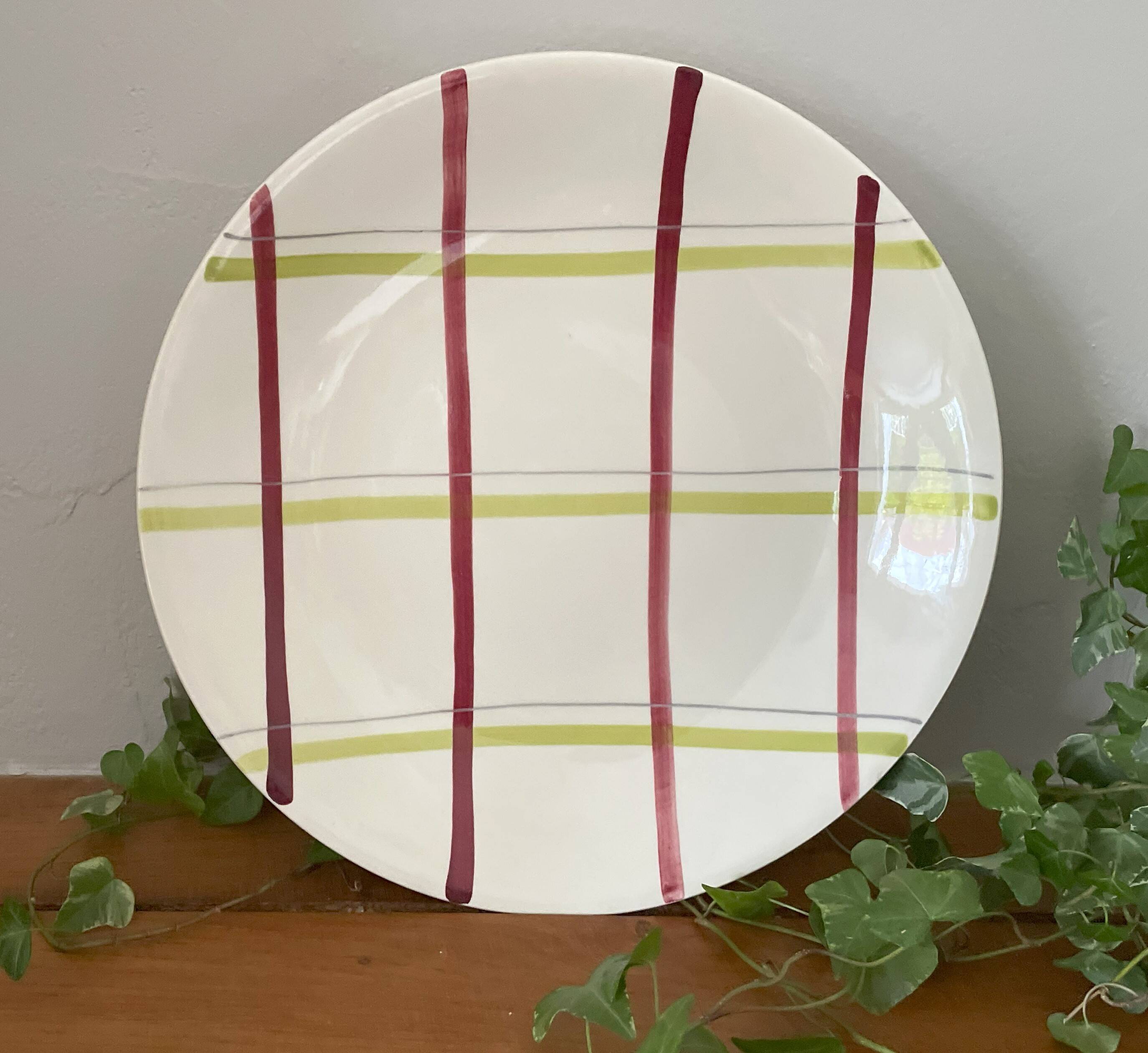 Old hollow earthenware dish from gien