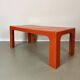 Table basse vintage orange en plastique Space Age années 70