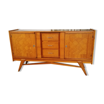 Enfilade 50s golden oak compass feet