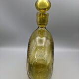 Cognac decanter in bubbled blown glass