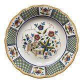 Sarreguemines plate with Montmorency decor