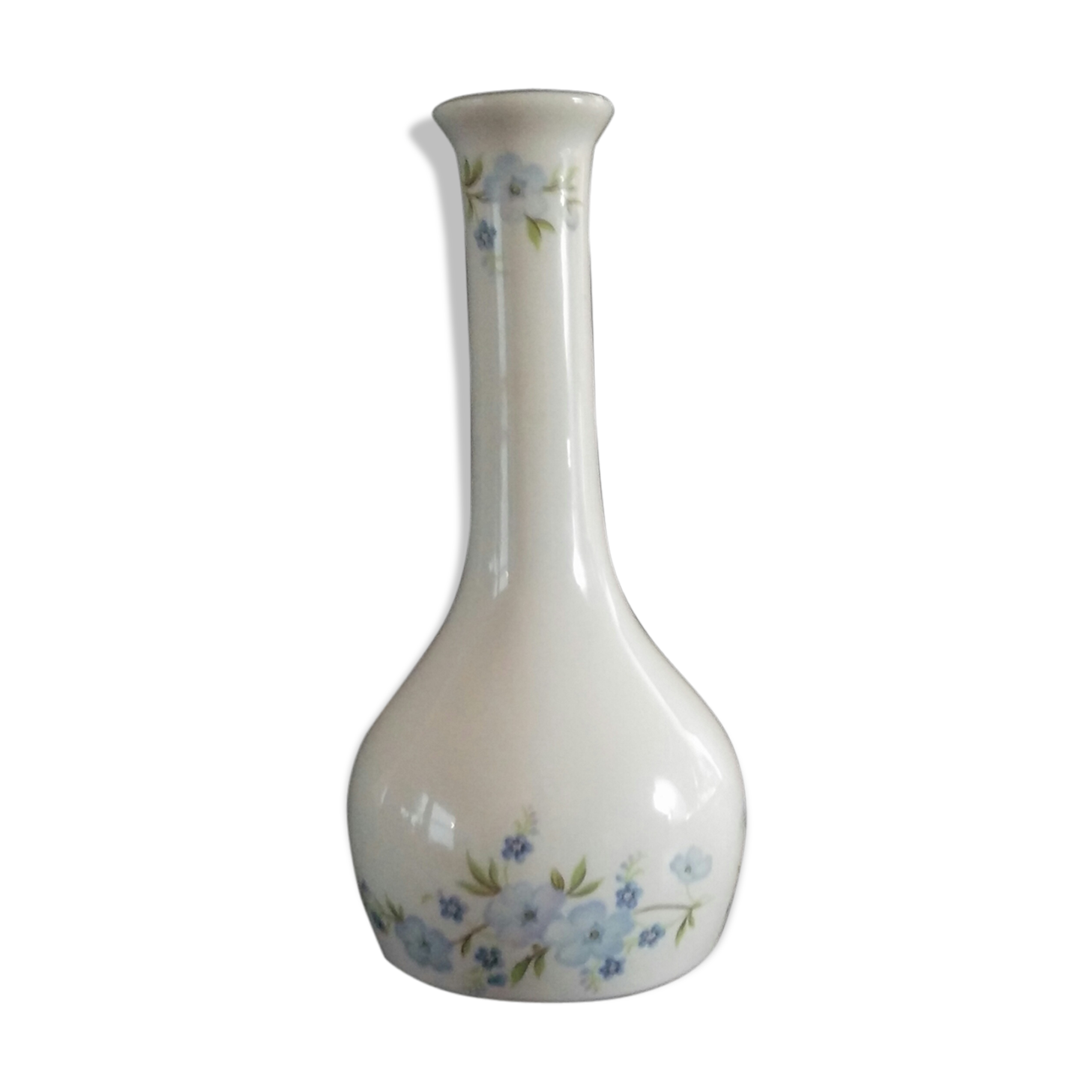 Vase Anglais, porcelaine, décor floral XX ème siècle Selency