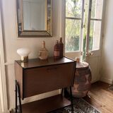 Golden mirror with 68 x 54 cm