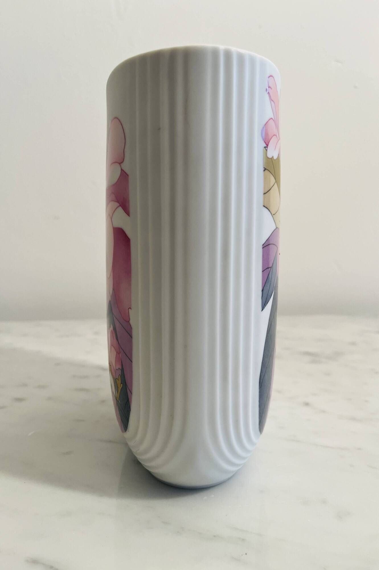 Vintage porcelain vase by Rosenthal created by artist Christa Goltz.