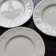 10 vintage ivory earthenware dessert plates - Marli fretwork