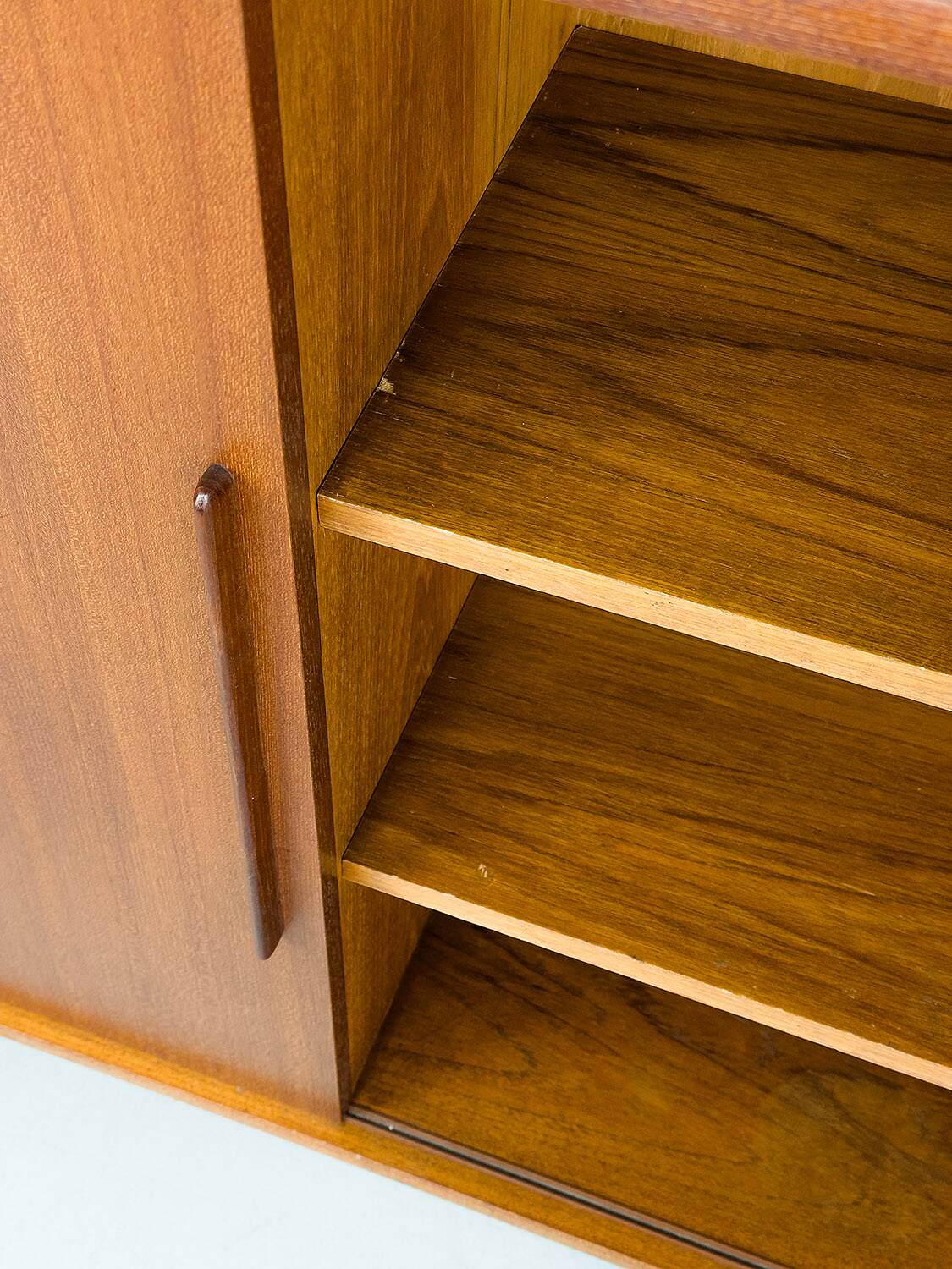 Teak Bookcase with One Sliding Door from Wk Möbel, 1960s